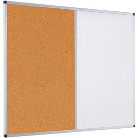 InfoHub Aluminium Framed Combination Cork Boards
