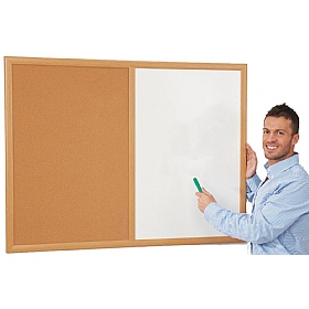 InfoHub Eco-Friendly Combination Cork Boards