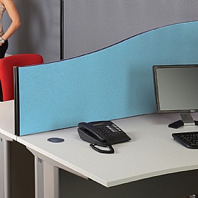 BusyScreen Wave Desk Mounted Partition Screens
