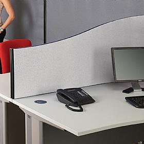BusyScreen Wave Desk Mounted Partition Screens