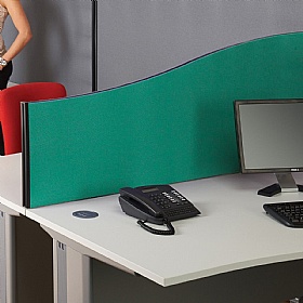 BusyScreen Wave Desk Mounted Partition Screens