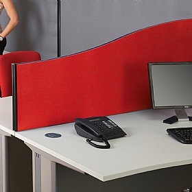 BusyScreen Wave Desk Mounted Partition Screens