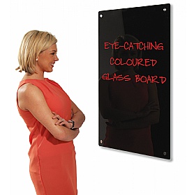 WriteOn Magnetic Noir Glass Drywipe Boards