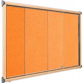 Resist-a-Flame Wood Effect Sliding Door Noticeboards