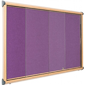 Resist-a-Flame Wood Effect Sliding Door Noticeboards