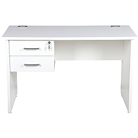 Horizon Compact Panel End Rectangular Office Desks With Single Fixed Pedestal