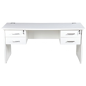 Horizon Compact Panel End Rectangular Office Desks With Double Fixed Pedestals