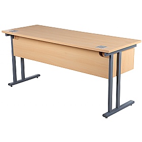 Horizon Compact Deluxe Rectangular Cantilever Office Desks With Double Fixed Ped