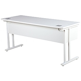 Horizon Compact Deluxe Rectangular Cantilever Office Desks With Double Fixed Ped