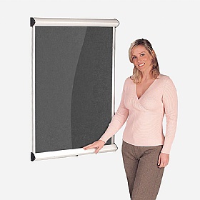 Resist-a-Flame Shield Noticeboard with Lift-Off Cover