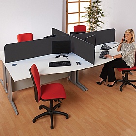BusyScreen Curve Desk Mounted Partition Screens
