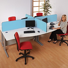 BusyScreen ColourPlus Curve Desk Mounted Partition Screens