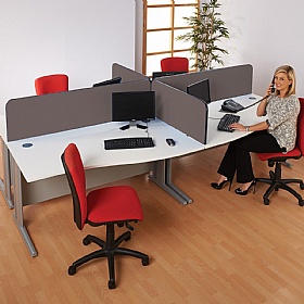 BusyScreen ColourPlus Curve Desk Mounted Partition Screens