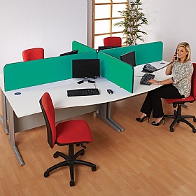 BusyScreen ColourPlus Curve Desk Mounted Partition Screens