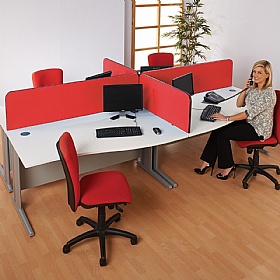 BusyScreen ColourPlus Curve Desk Mounted Partition Screens
