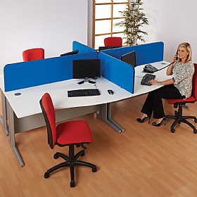 BusyScreen ColourPlus Curve Desk Mounted Partition Screens