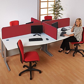 BusyScreen ColourPlus Curve Desk Mounted Partition Screens