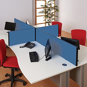 BusyScreen ColourPlus Rectangular Desk Mounted Partition Screens