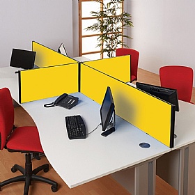 BusyScreen ColourPlus Rectangular Desk Mounted Partition Screens