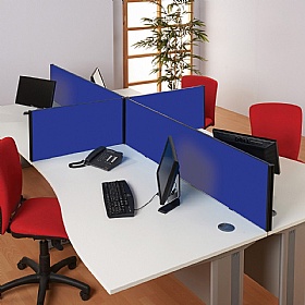 BusyScreen ColourPlus Rectangular Desk Mounted Partition Screens