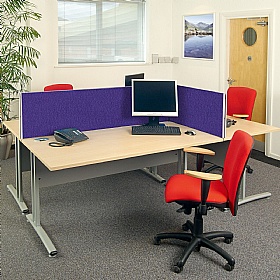 BusyScreen ColourPlus Rectangular Desk Mounted Partition Screens