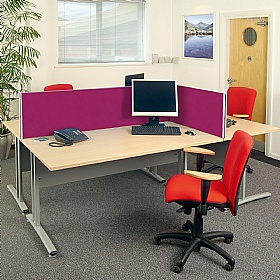 BusyScreen ColourPlus Rectangular Desk Mounted Partition Screens