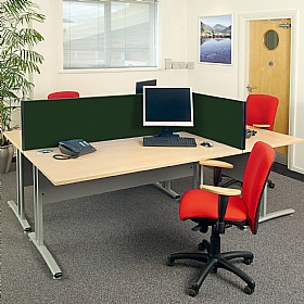 BusyScreen ColourPlus Rectangular Desk Mounted Partition Screens