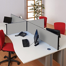 BusyScreen ColourPlus Rectangular Desk Mounted Partition Screens