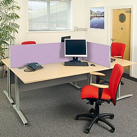 BusyScreen ColourPlus Rectangular Desk Mounted Partition Screens