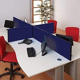 BusyScreen ColourPlus Rectangular Desk Mounted Partition Screens
