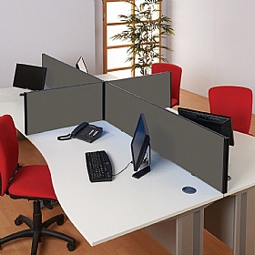 BusyScreen ColourPlus Rectangular Desk Mounted Partition Screens
