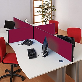 BusyScreen ColourPlus Rectangular Desk Mounted Partition Screens