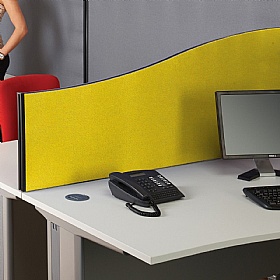 BusyScreen ColourPlus Wave Desk Mounted Partition Screens