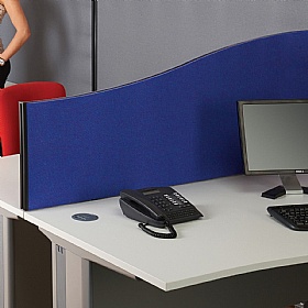 BusyScreen ColourPlus Wave Desk Mounted Partition Screens