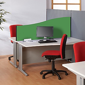 BusyScreen ColourPlus Wave Desk Mounted Partition Screens