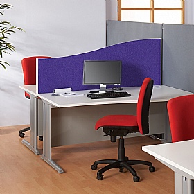 BusyScreen ColourPlus Wave Desk Mounted Partition Screens