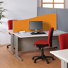 BusyScreen ColourPlus Wave Desk Mounted Partition Screens