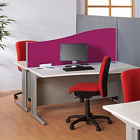 BusyScreen ColourPlus Wave Desk Mounted Partition Screens