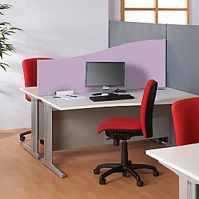 BusyScreen ColourPlus Wave Desk Mounted Partition Screens