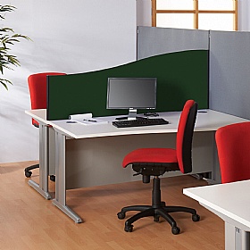 BusyScreen ColourPlus Wave Desk Mounted Partition Screens