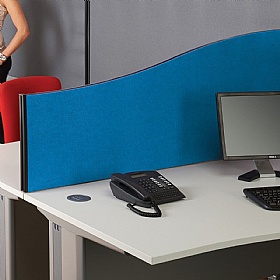 BusyScreen ColourPlus Wave Desk Mounted Partition Screens