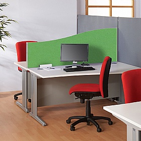 BusyScreen ColourPlus Wave Desk Mounted Partition Screens