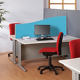 BusyScreen ColourPlus Wave Desk Mounted Partition Screens