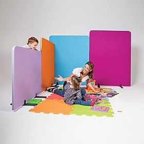 BusyScreen ColourPlus Curve Floor Standing Partition Screens
