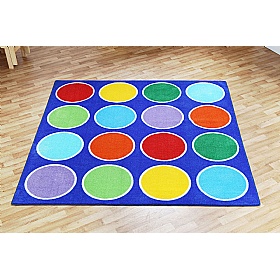 Rainbow Circles Placement Carpet - School Furniture