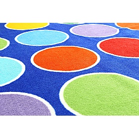 Rainbow Circles Placement Carpet - School Furniture