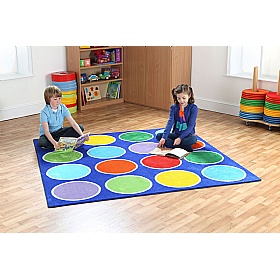 Rainbow Circles Placement Carpet