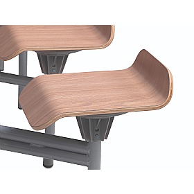 12 Seat Primo Rectangular Mobile Folding Table with Lipped Seats