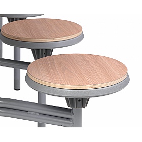 8 Seat Primo Round Mobile Folding Table with Stools