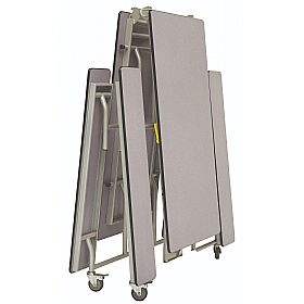 12 Seat Rectangular Mobile Folding School Dining Benches